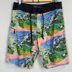 Volcom Mod Tech Keep the Country Stoned Waimea Boardshorts 30